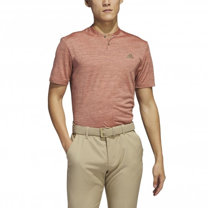 adidas Textured Stripe Polo Shirt - olive strata