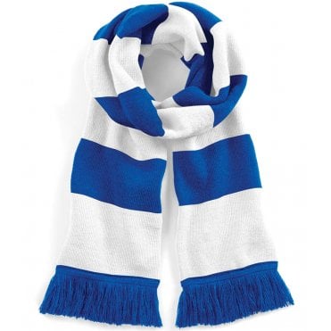 Beechfield Stadium Scarf - Bright Royal/White
