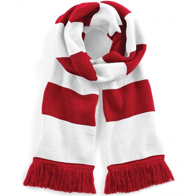 Beachfield Beechfield Stadium Scarf - Classic Red/White
