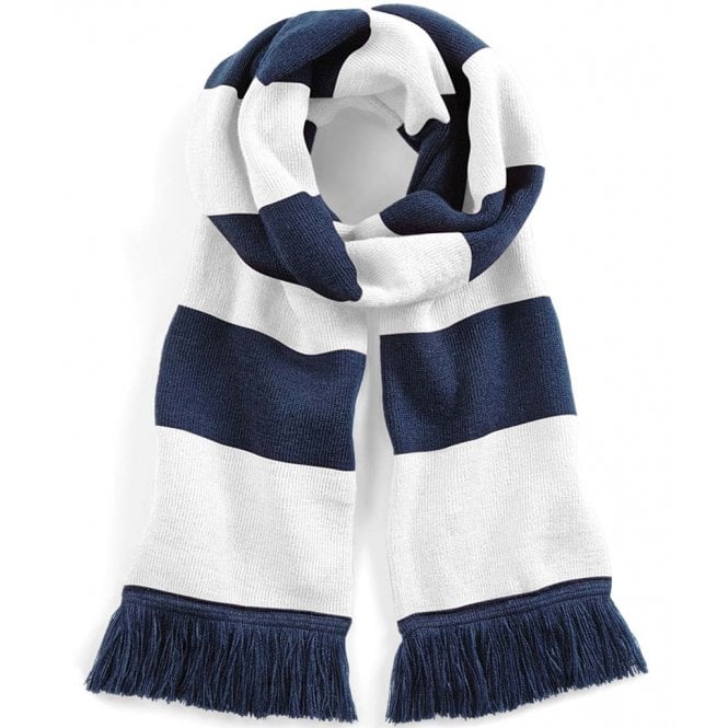 Beachfield Beechfield Stadium Scarf - French Navy/White