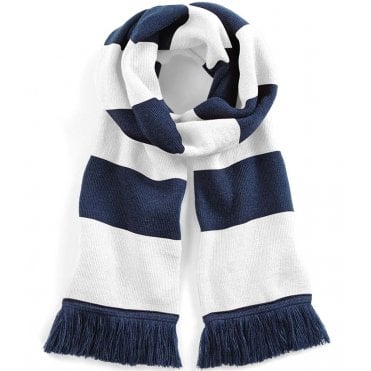 Beechfield Stadium Scarf - French Navy/White
