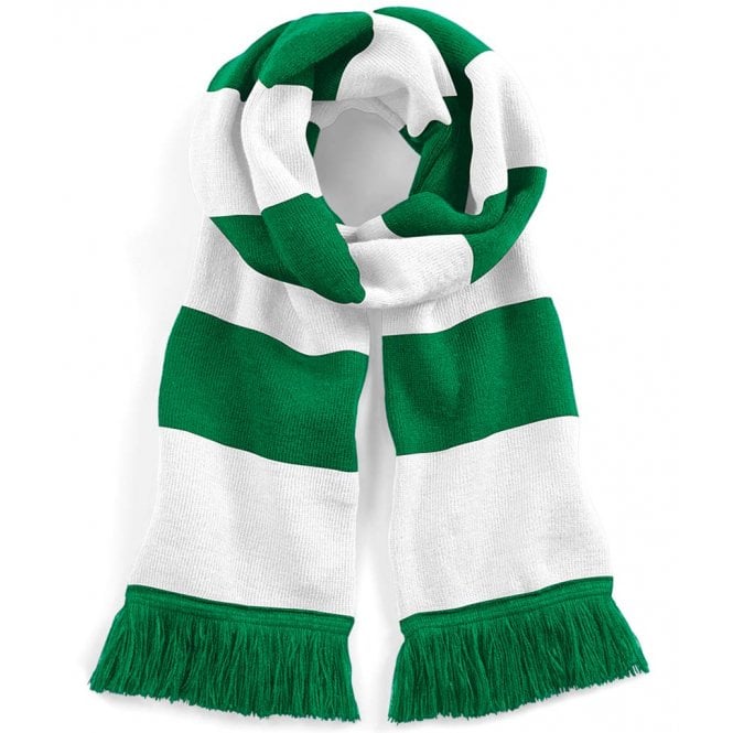 Beachfield Beechfield Stadium Scarf - Kelly Green/White