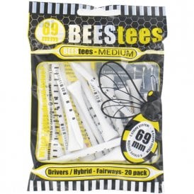 GOLFERS CLUB COLLECTION BEES TEES 69MM  WOOD SMALL PACK