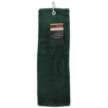 Brand Fusion Tri-Fold Velour Towel Bottle Green