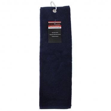 Brand Fusion Tri-Fold Velour Towel Navy