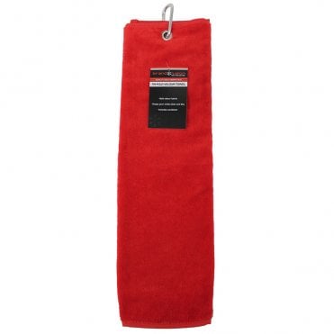 Brand Fusion Tri-Fold Velour Towel Red