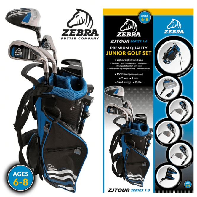 Brand Fusion Zebra Junior Golf Set Right Hand - 6-8 Years