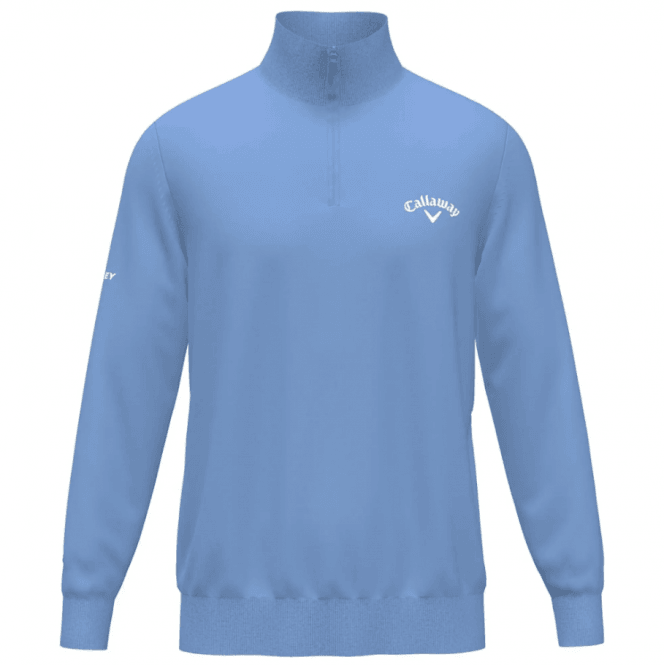 Callaway  1/4 Blended Merino Sweater - MID VISTA BLUE