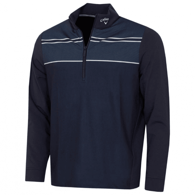 Callaway  Block Printed Chev Pullover - PEACOAT
