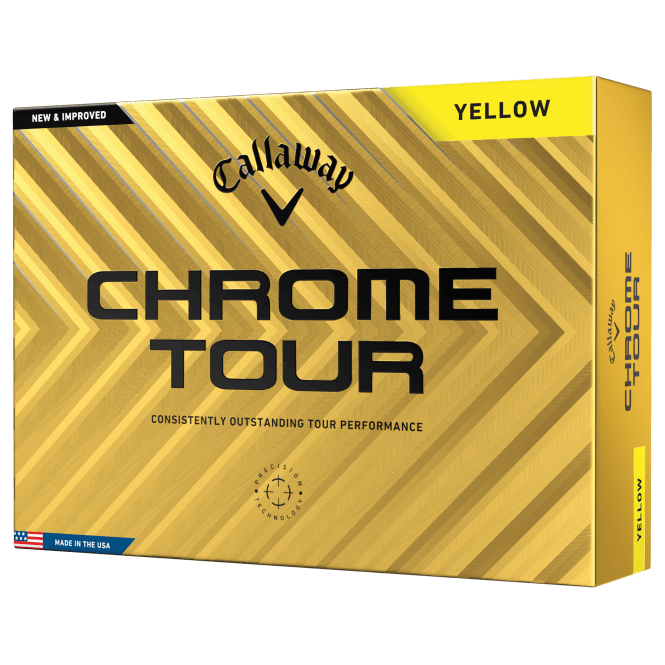 Callaway  Chrome Tour Yellow Golf Balls DZ