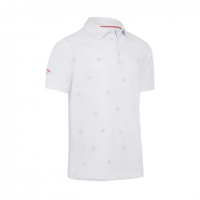 Callaway  CLASSIC FOULARD PRINT POLO - BRIGHT WHITE