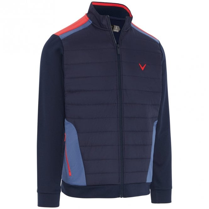 Callaway Golf RACER MIXED MEDIA QUILTED JACKET NAVY BLAZER