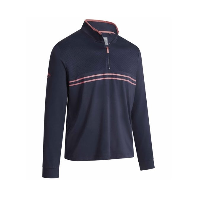 Callaway  L/S MIXED MEDIA FLEECE - PEACOAT