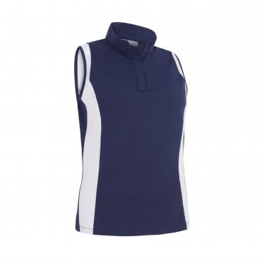 Callaway Ladies COLOURBLOCK SLEEVELESS POLO PEACOAT