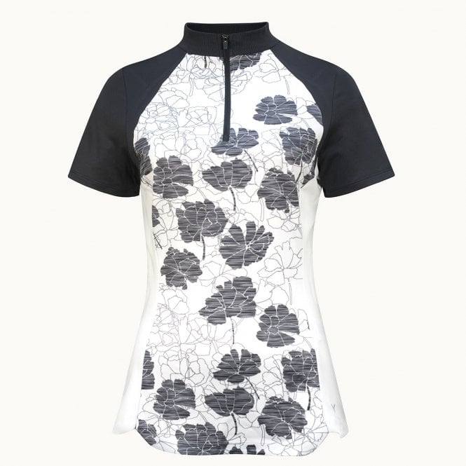 Callaway  Ladies Texture Floral Polo BRILLIANT WHITE