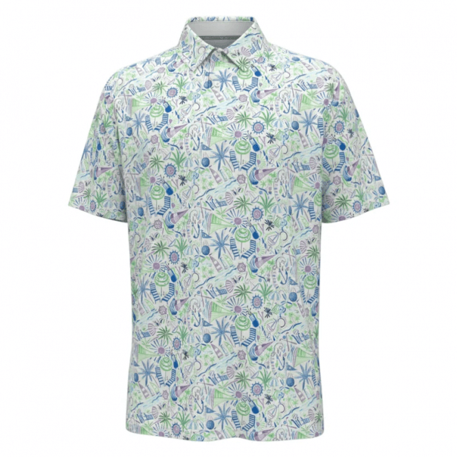 Callaway  Nautical Conversational Print Polo BRIGHT WHITE