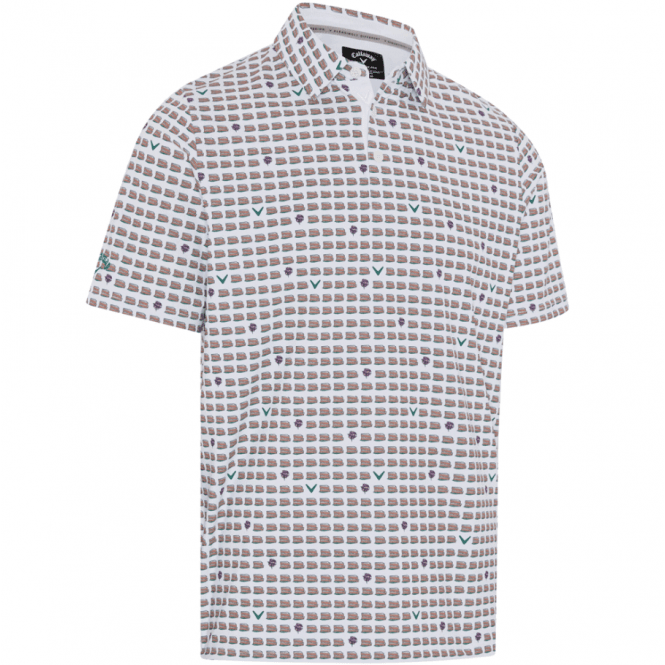 Callaway  One Pimento/Two Pimento Polo - BRIGHT WHITE