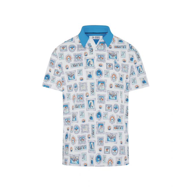 Callaway Original Penguin Clubhouse Wall Of Fame Novelty Polo White