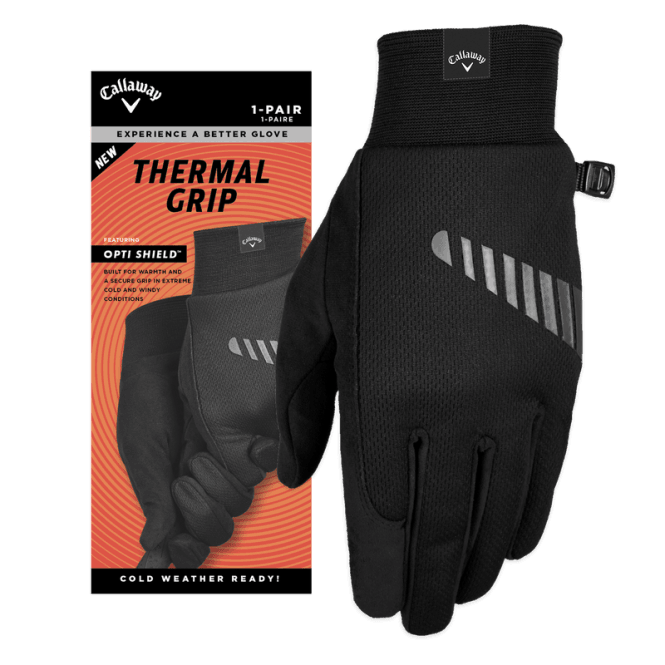 Callaway  Thermal Gloves Black Pair - Womens