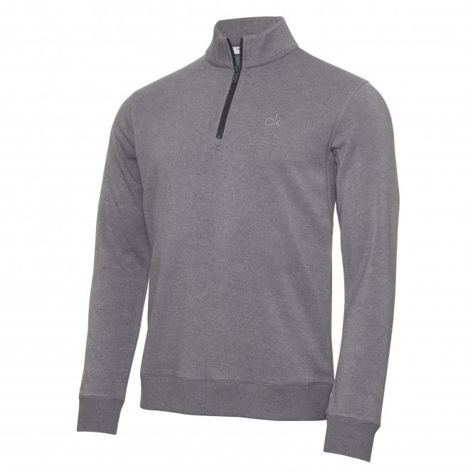 Calvin Klein  COLUMBIA HALF ZIP SWEATER Silver Marl