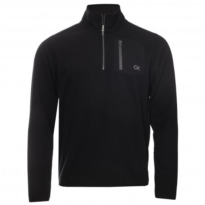 Calvin Klein  PLANET FLEECE HALF ZIP BLACK