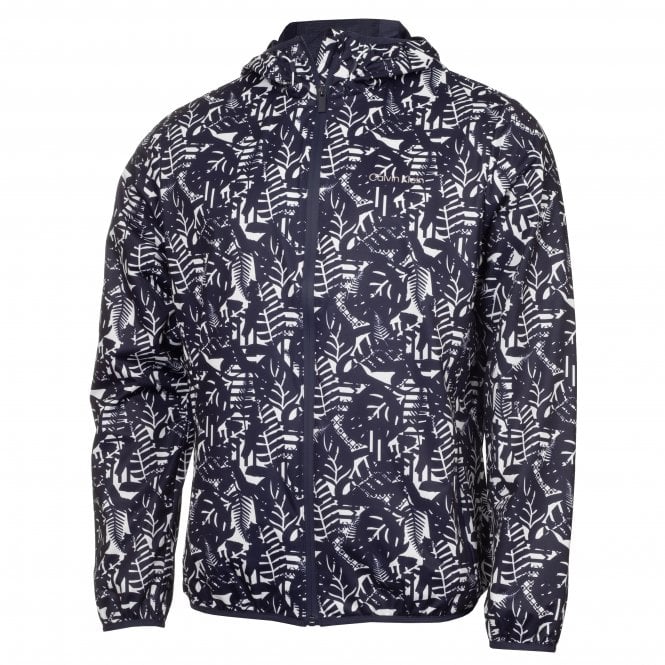 Calvin Klein  Printed Windbreaker - White/Evening Blue