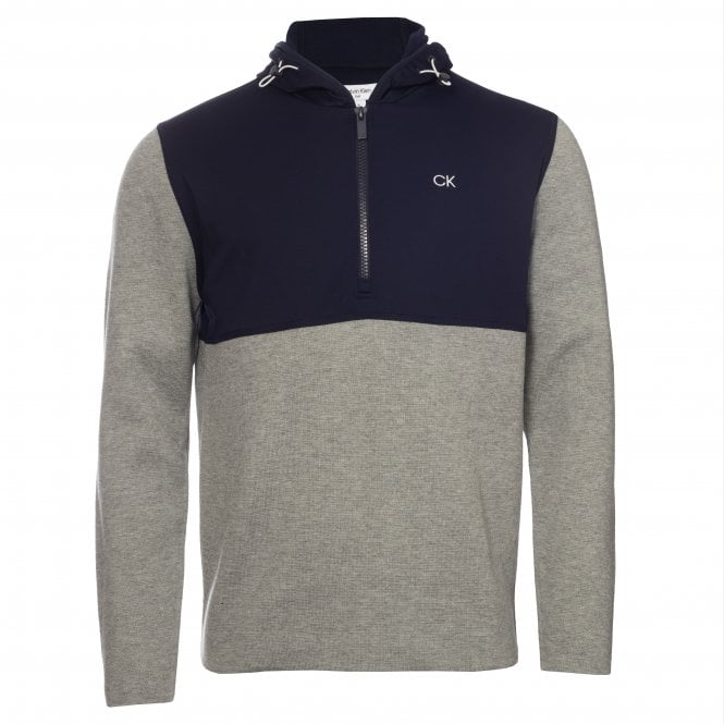 Calvin Klein  YOSEMITE HOODED SWEATER - GREYMARL
