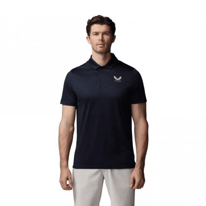 Castore  LVS Engineered Knit SS Polo - Navy/Alloy