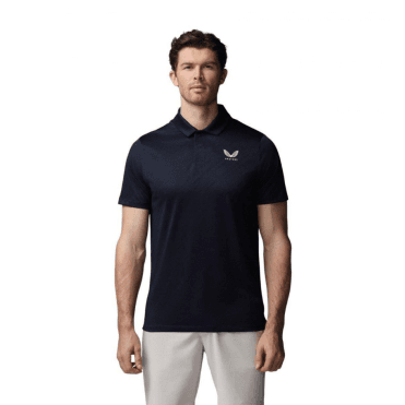 Castore LVS Engineered Knit SS Polo - Navy/Alloy