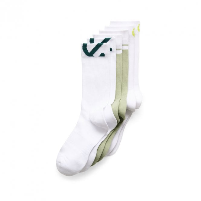 Ecco  Active Mid-Cut 3pk Socks - Moon Rock and White