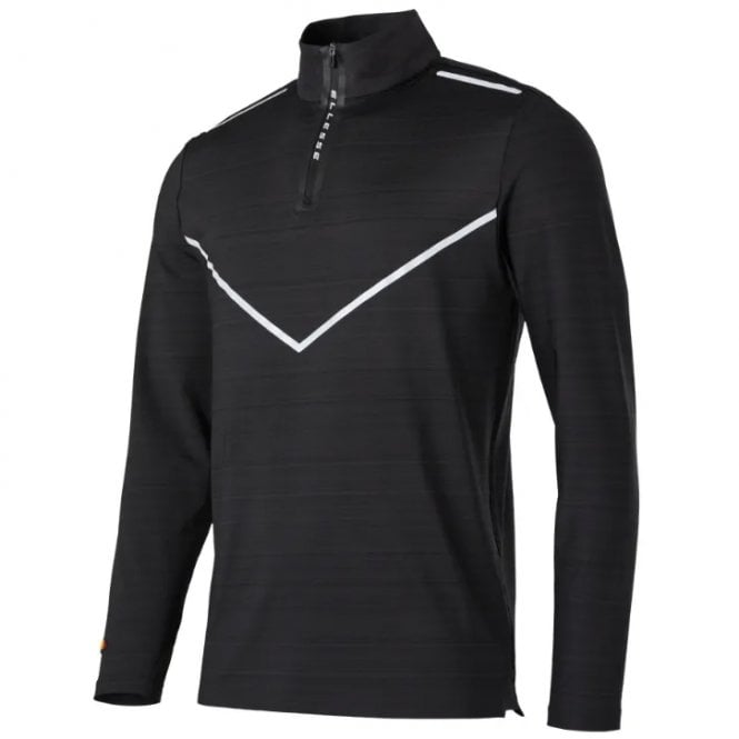 Ellesse  2024 MENS VISALA 1/2 ZIP TOP BLACK