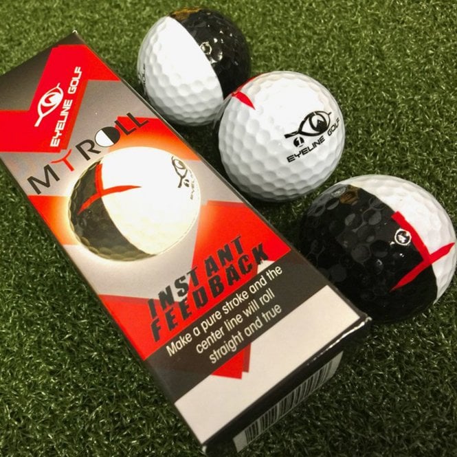Eyeline Golf EyeLine 3-Pack MyRoll Training Balls 2 Colour
