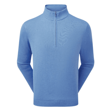 FooJoy Drirelease 1/2 Zip Lined Sweater Heather Blue