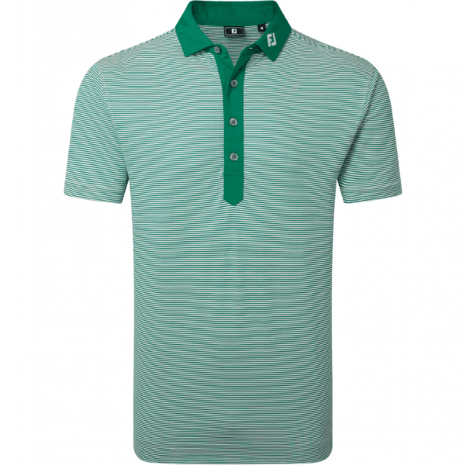 FootJoy  Feeder Stripe Pique Polo - Field Green