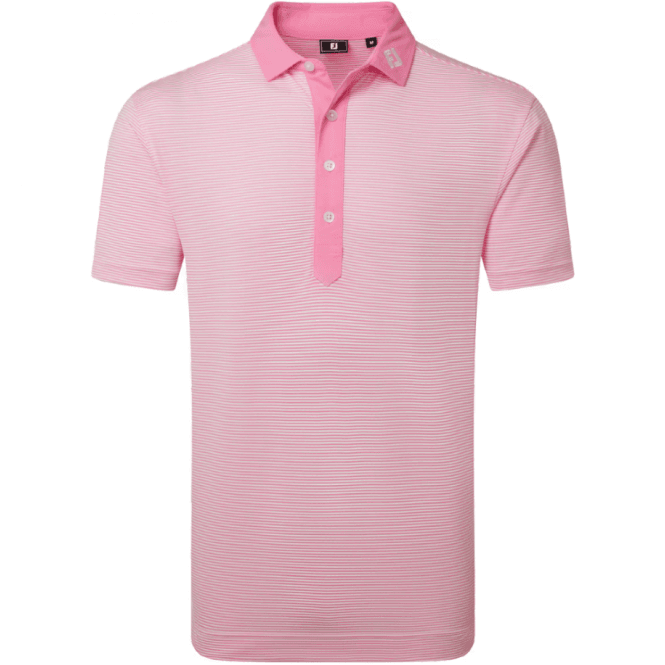 FootJoy  Feeder Stripe Pique Polo - Pink Pop