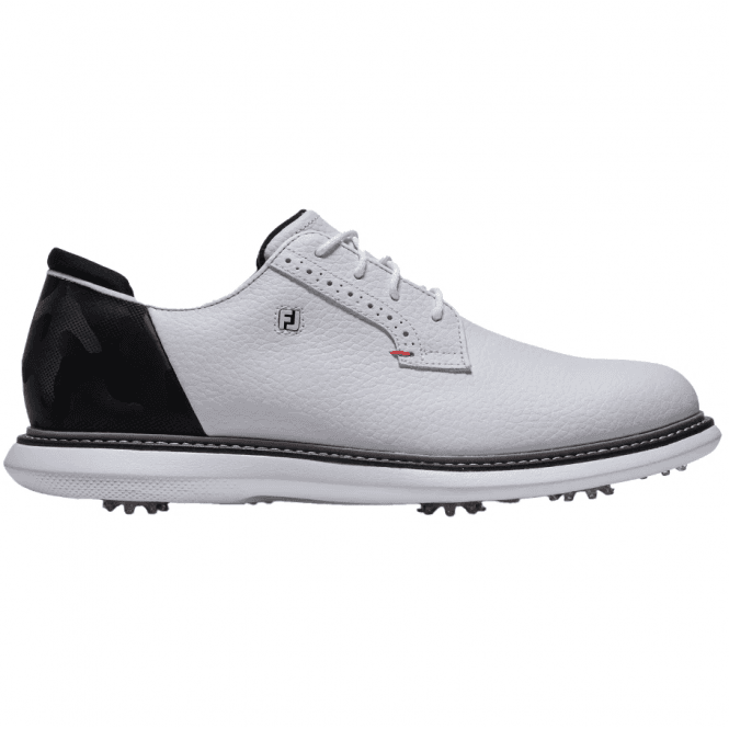 FootJoy  FJ Traditions Blucher Golf Shoes White/Black/Red
