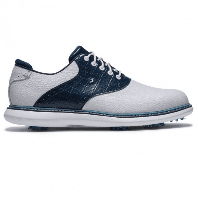 FootJoy  FJ Traditions Golf Shoes - White/Navy/Blue