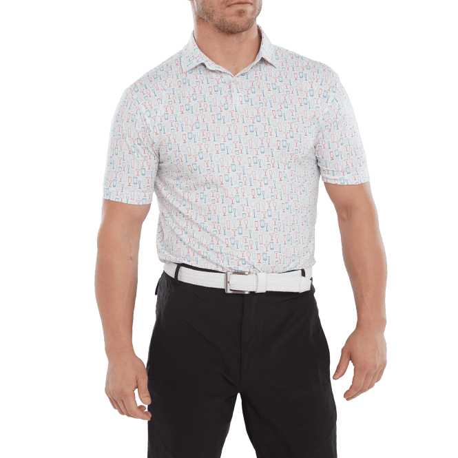 FootJoy  Glass Print Polo - White