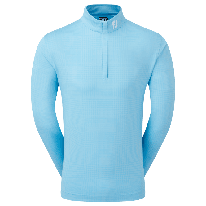 FootJoy  Glen Plaid Print Midlayer Ocean