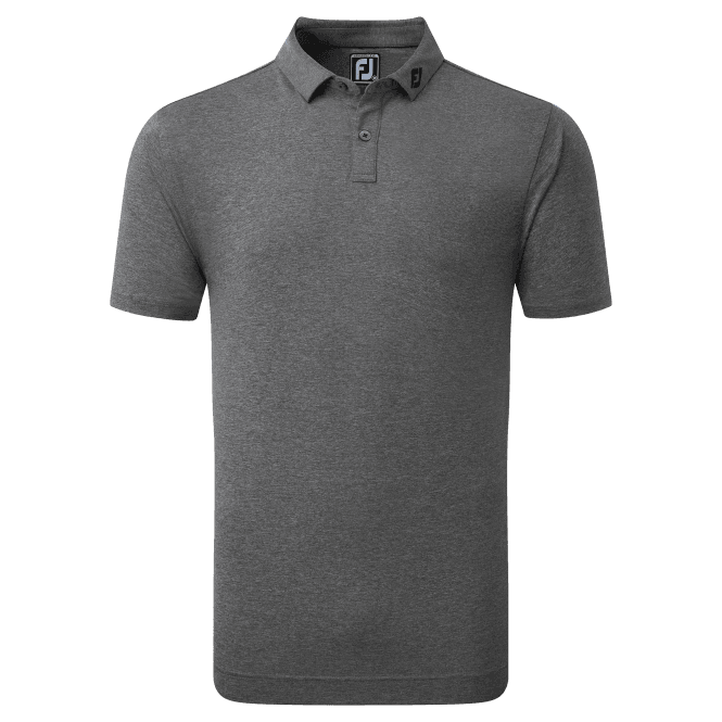 FootJoy  Heather Self Collar Black Polo