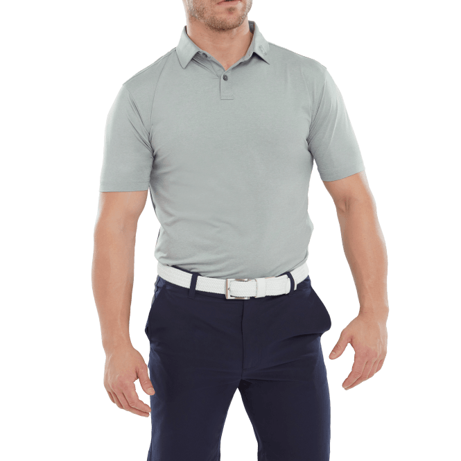 FootJoy  Heather Self Collar Polo - Grey