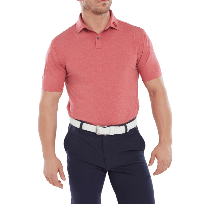 FootJoy  Heather Self Collar Polo - Red