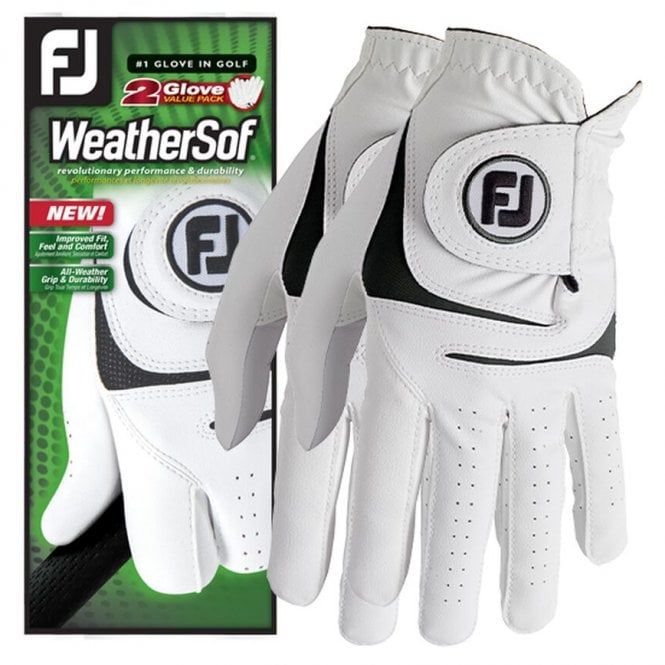 FootJoy  Mens Weathersof White 2 Pack Gloves