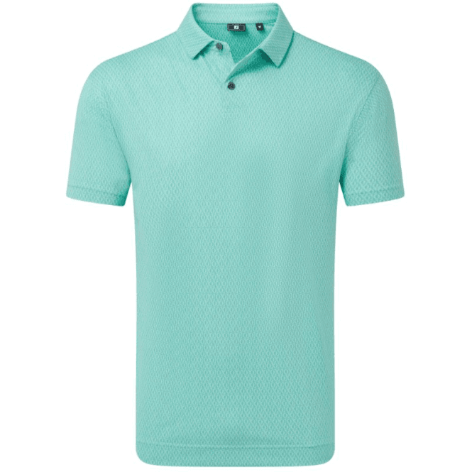 FootJoy  Modernist Geo Pique Polo - Blue Reef/Sea Glass
