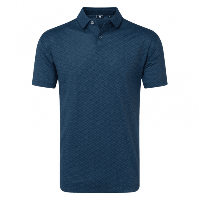 FootJoy  Modernist Geo Pique Polo - Navy Tonal