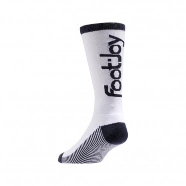 FootJoy Pd Heritage Crew Socks - White//Navy