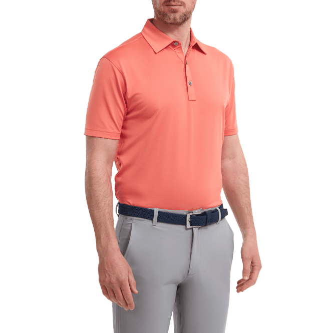 FootJoy  Slub Yarn Solid Polo - Coral