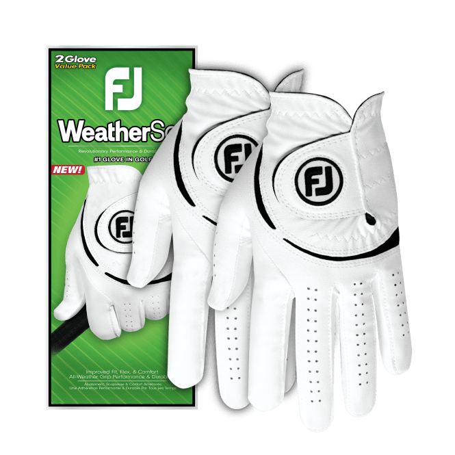 FootJoy  Weathersof Glove Mens WHITE 2 PACK