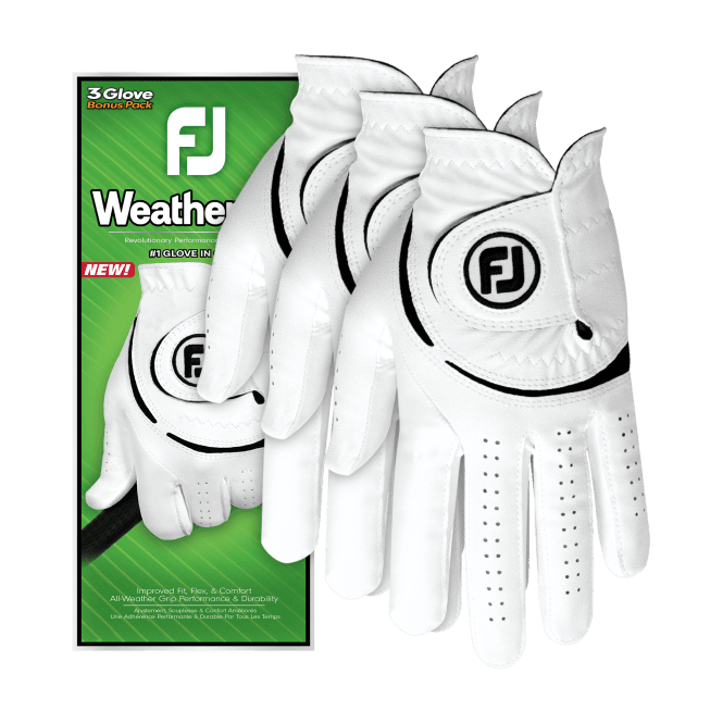 FootJoy  Weathersof Glove Mens WHITE 3 PACK