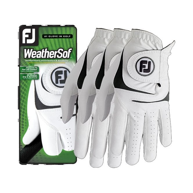 FootJoy  WEATHERSOF White 3 Pack Golf Gloves